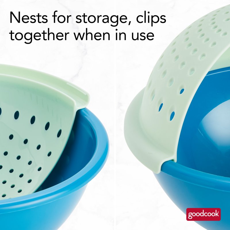 3-Quart Soak & Strain Colander with Non-Slip Base