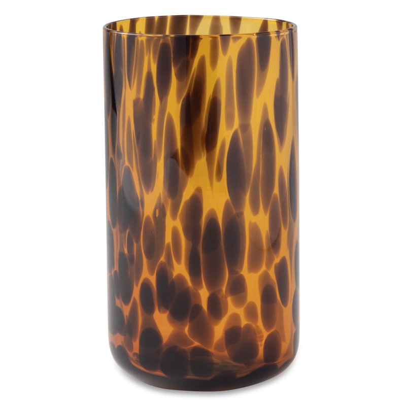 20 oz Tortoise Drinking Glass - 2 Pack - Brown Pattern