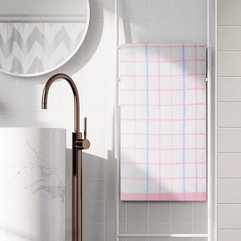 Pink Hand Towels Set - Soft Absorbent Bathroom & Kitchen Towel 14x28 Inches, 2 Pack