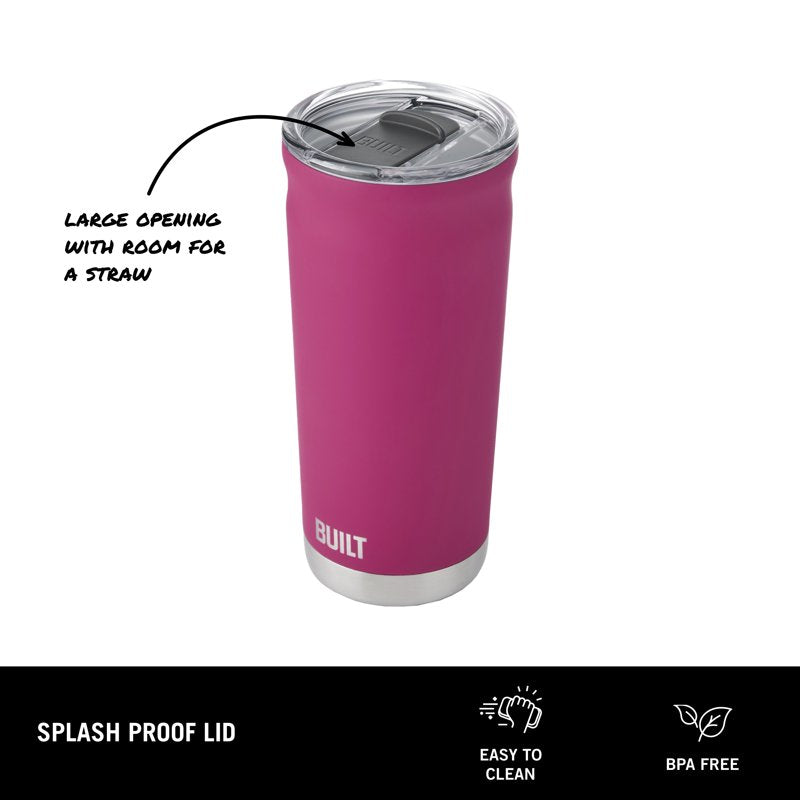 20 oz Double-Wall Insulated Stainless Steel Tumbler - Magenta 3 Pack
