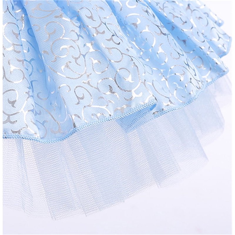 Blue Princess Dress Up Romper & Headband Set for 6-9 Months Baby Girls
