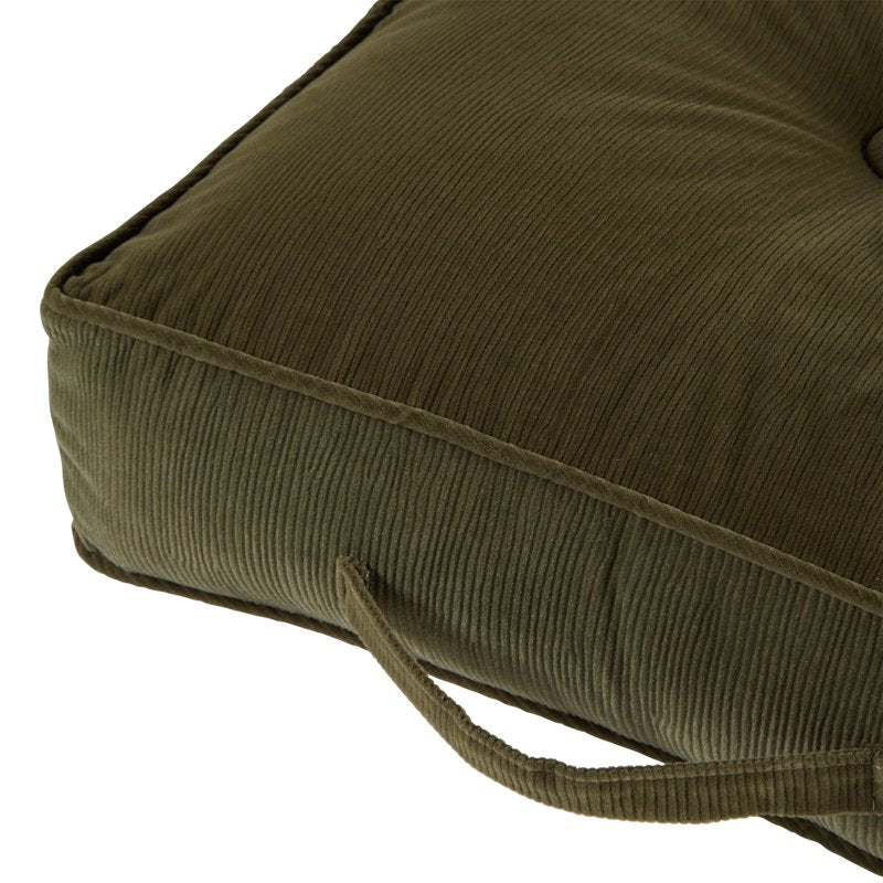 Sage Green Square Floor Pillow 21 Inch Microfiber Cushion by Greendale Home Fashions