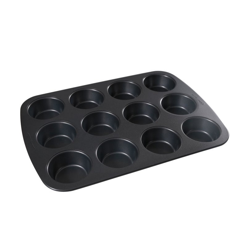 Nonstick Carbon Steel Muffin Pan - 12-Cup, Gray