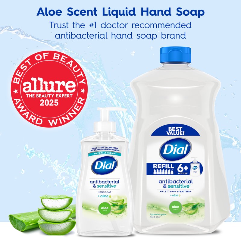 Antibacterial Liquid Hand Soap - Hypoallergenic Aloe Scent - 11 fl oz