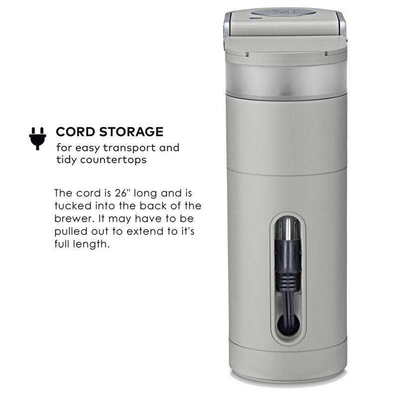K-Mini Single Serve Coffee Maker - Studio Gray, Compact Design