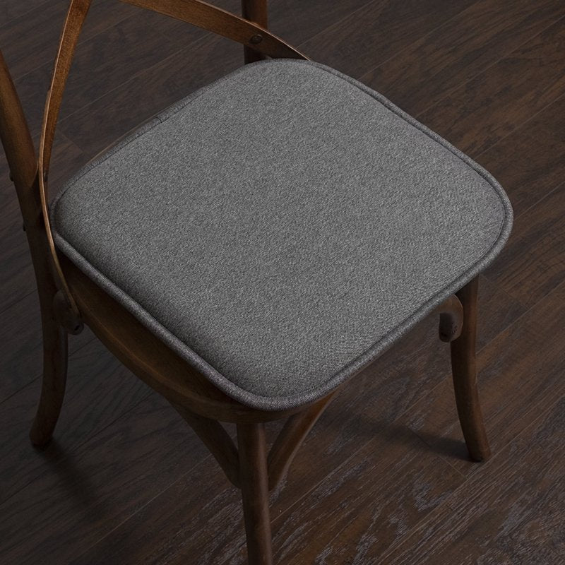 Memory Foam Chair Pads 4-Pack - Gray Jacquard Cover