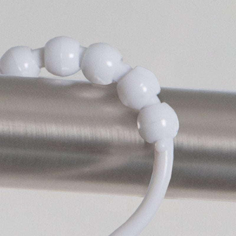 Mainstays Shower Curtain Rollerball Hooks Set of 12 - Easy Gliding White