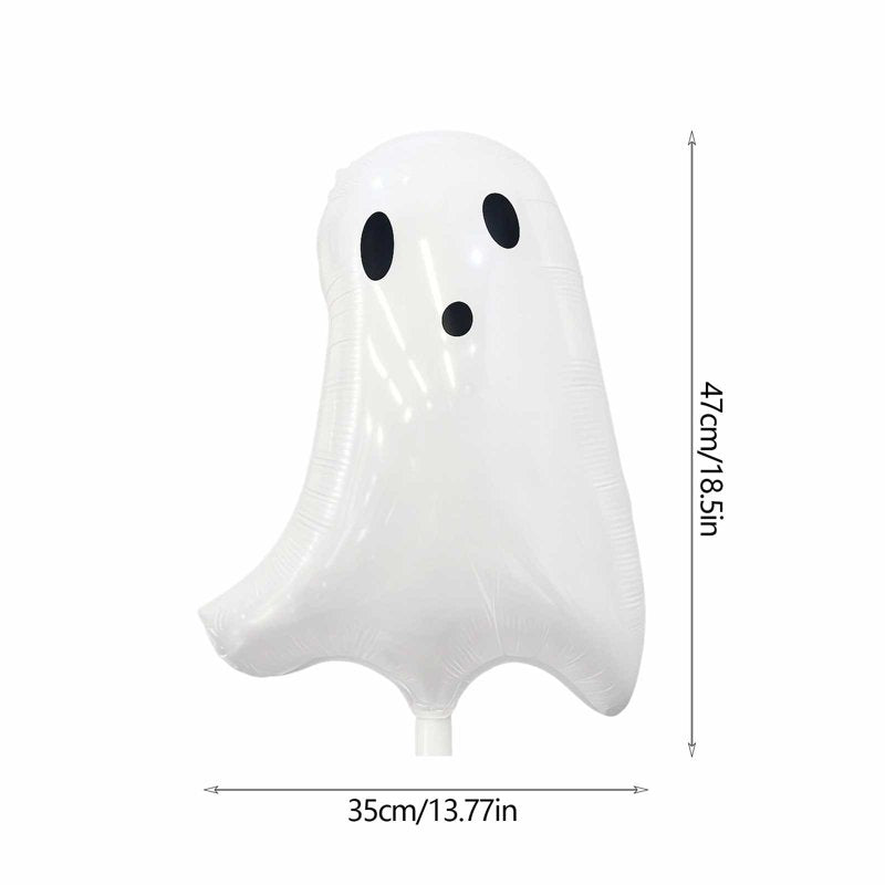 Halloween Ghost Balloons Set of 50 - White Latex Party Decorations for Spooky Celebrations