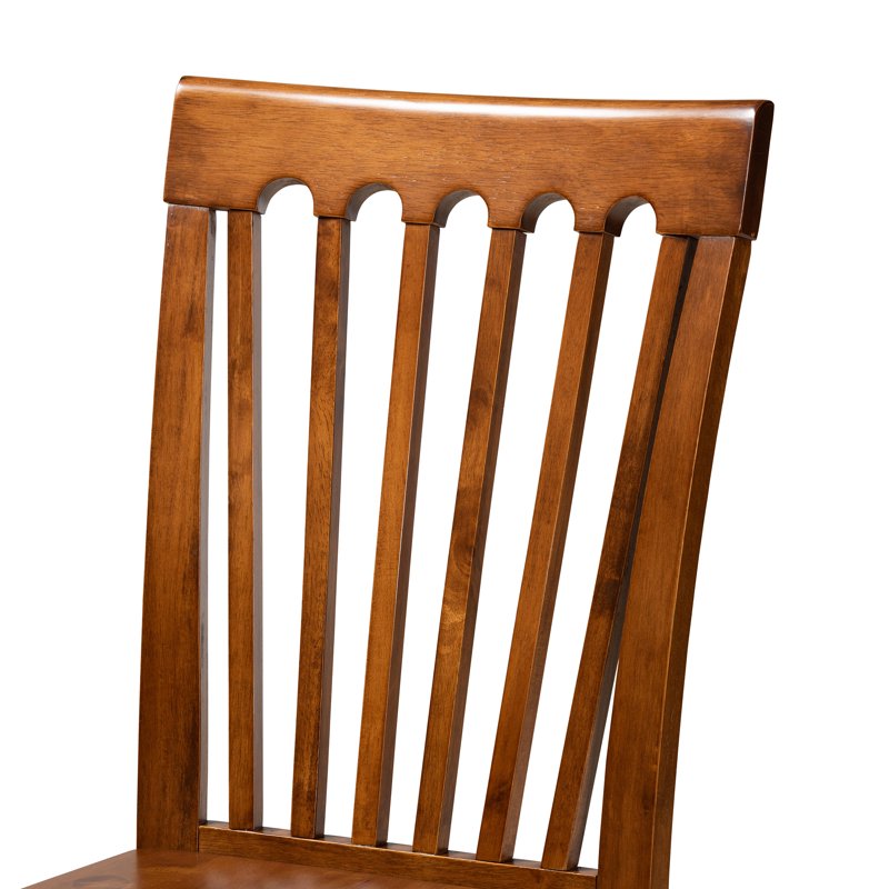 Minette Dining Chairs Set of 2 - Walnut Brown Wood