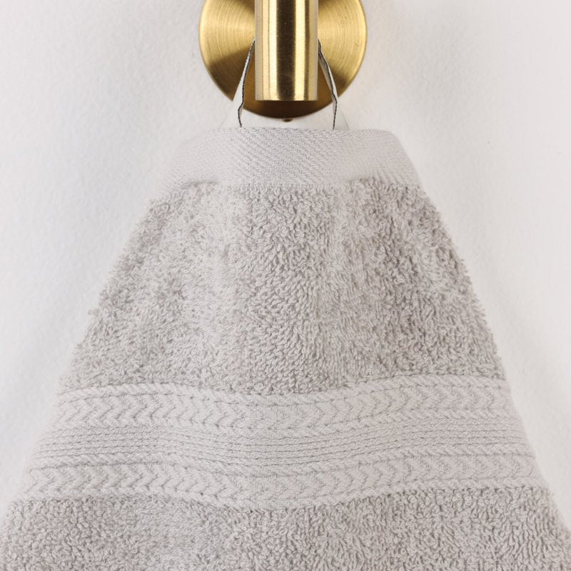 Silver Eco-Friendly Cotton 3-Piece Towel Set - Recycled & Absorbent