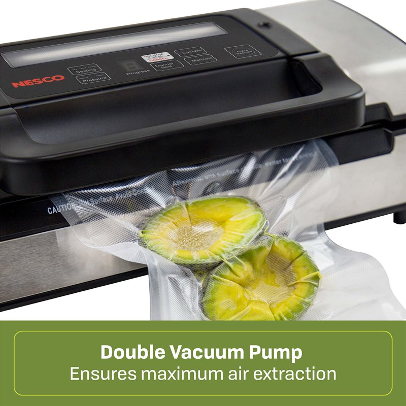 Heavy-Duty Vacuum Sealer with Double Heat Seal - Silver