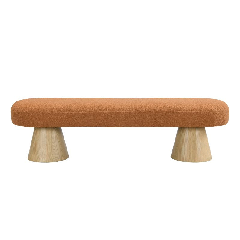 Scandinavian Upholstered Entryway Bench - Versatile Ottoman
