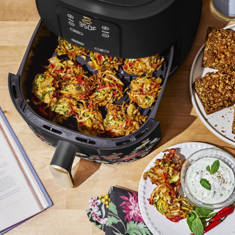 Beautiful 6 Qt Air Fryer with TurboCrisp Technology - Wildflower Black Sesame