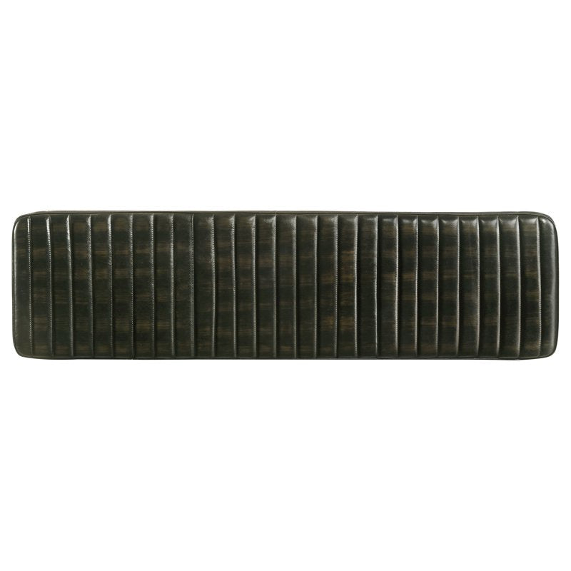 Leather Upholstered Dining Bench - Antique Espresso