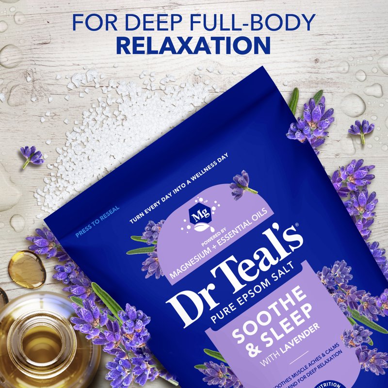 Epsom Salt Soak for Relaxation with Lavender - 7 lbs