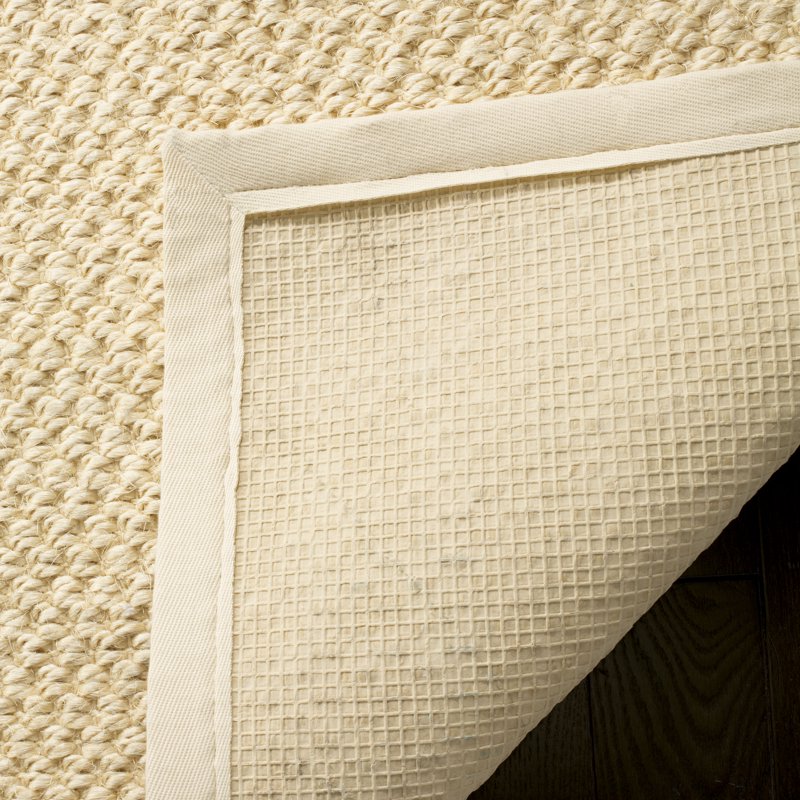 6' x 6' Square Natural Fiber Area Rug - Creme - Safavieh Charlene Border