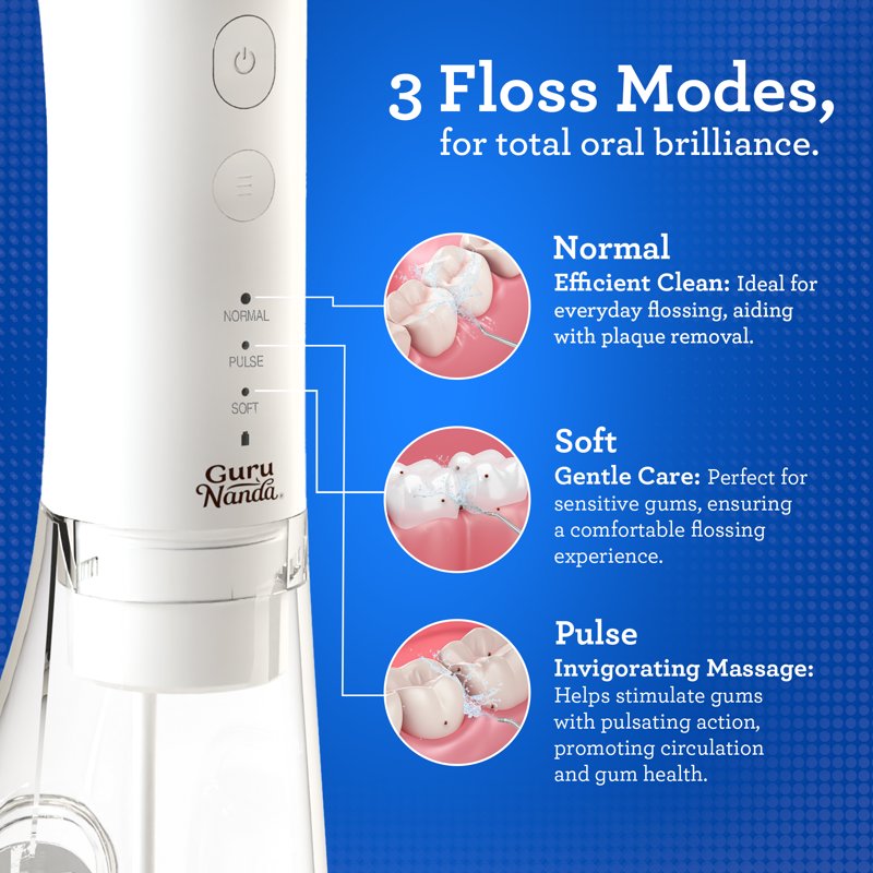 Portable Dental Water Flosser with Mouthwash Pods - 300mL Tank