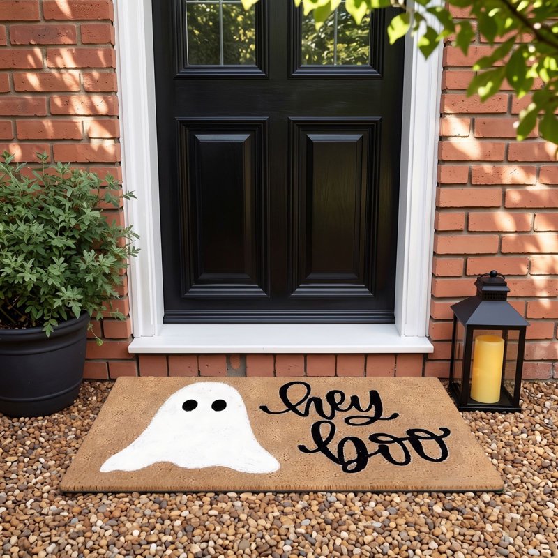 Halloween Ghost Door Mat Skidproof Washable Indoor Outdoor Entryway Rug - 15.75x23.6in - MPOISVA - Living Room Variant