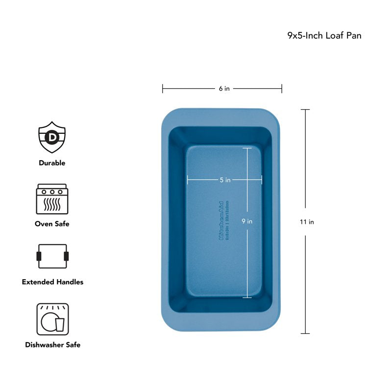 Nonstick 9x5-Inch Bread Loaf Pan - Blue Velvet