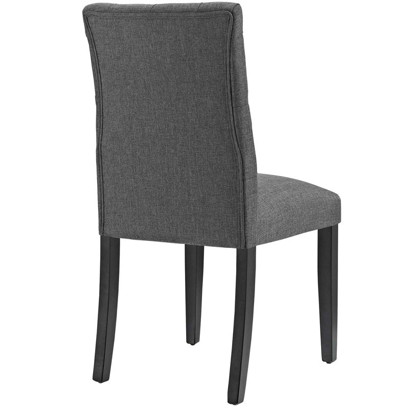 Duchess 21.5" Fabric Dining Chair Set of 2 - Gray