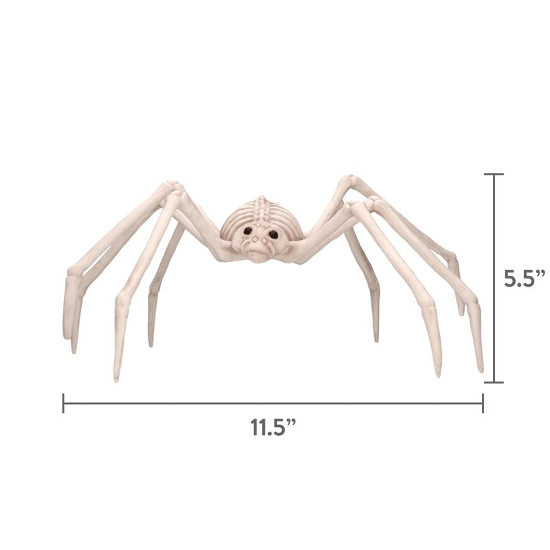 Halloween Faux Skeleton Spider Decoration 5.3-Inch Whimsical Creepy Decor