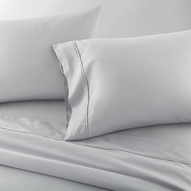 Better Homes & Gardens King Silver Cotton Sateen Pillowcase Set - 300 Thread Count, Soft