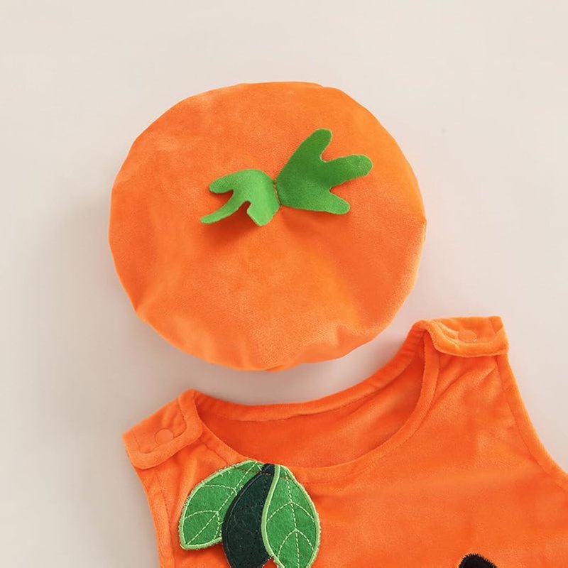 Baby Pumpkin Costume Romper Set with Hat & Shoes - 12-24 Months Variation 01