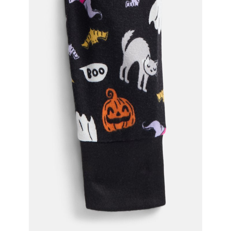 Vivid White Halloween Girls' Tight Fit Long Sleeve Pajama Set - Sizes 4-10