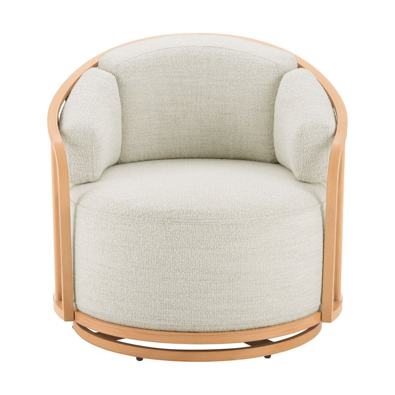 Cozy Accent Chair with Shearling Upholstery and Removable Pillow