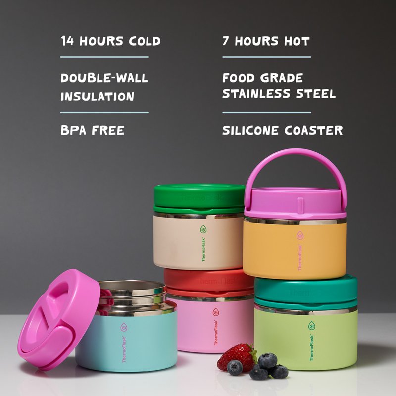 12 oz Double Wall Insulated Food Jar - Ocean Mist