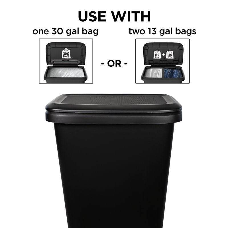 20.4 Gallon Dual Compartment Kitchen Trash Can with Lift Top Lid
