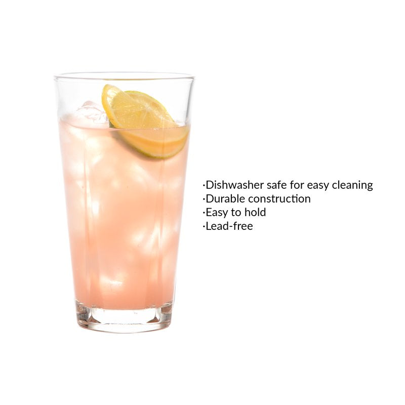16 oz Glass Tumbler - 4 Pack for Everyday Beverages
