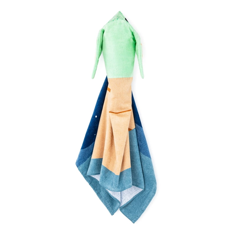 Baby Yoda Hooded Towel - Kids Cotton Bath & Beach Wrap, Blue & Green, 22x51