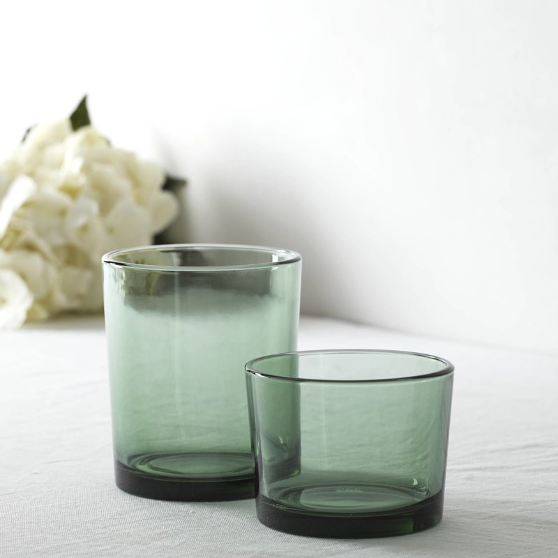 12-Piece Green Glass Stackables Drinkware Set - Entertain 365