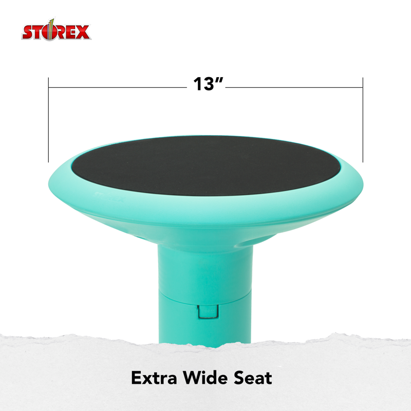 Adjustable Wiggle Stool with Soft Cushion - Teal 12-18 Inch