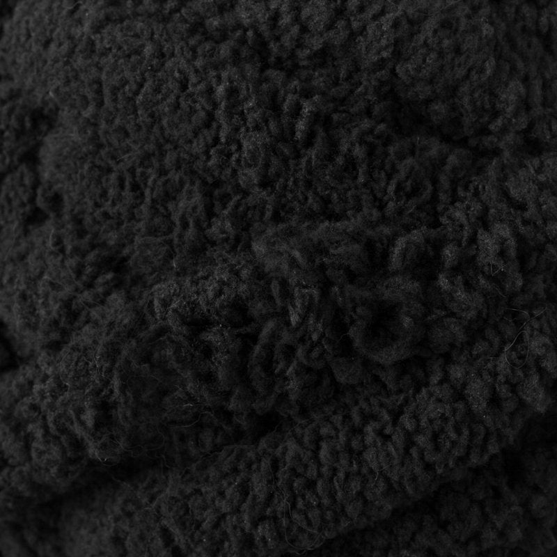 Black Chunky Chenille Yarn - 31.7 Yards, Super Bulky, 100% Polyester