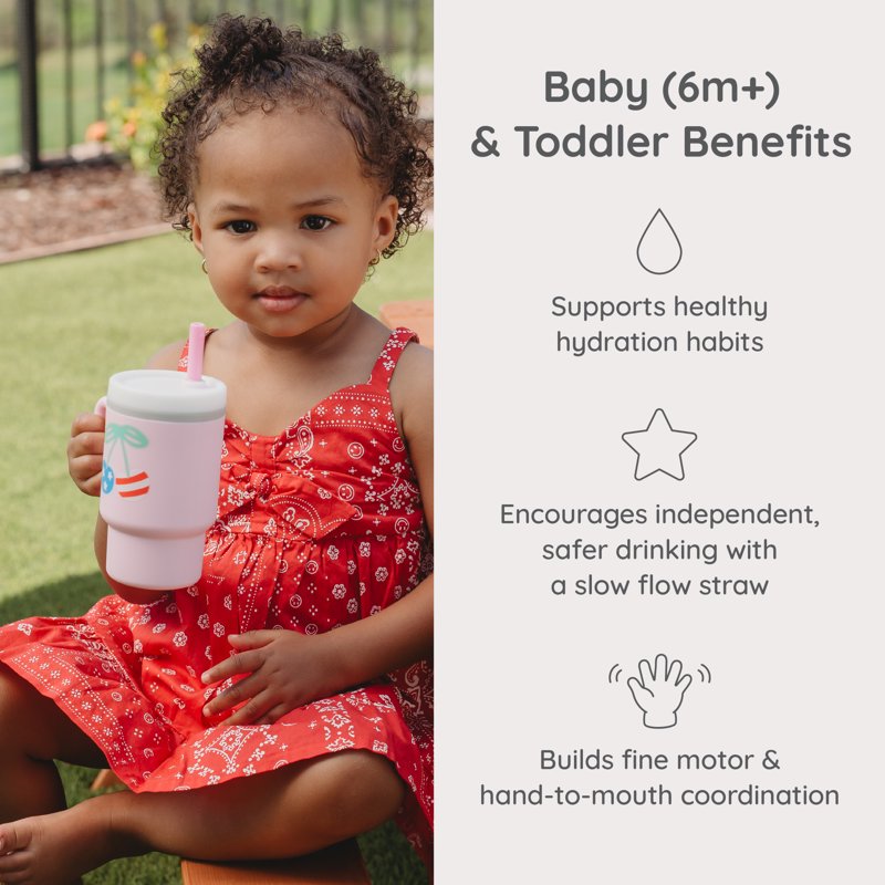 My 1st Tumbler Toddler Training Cup with Straw - Cherry
