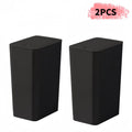 2 Pack Plastic Trash Can with Press Top Lid - Black, 2.6 Gal