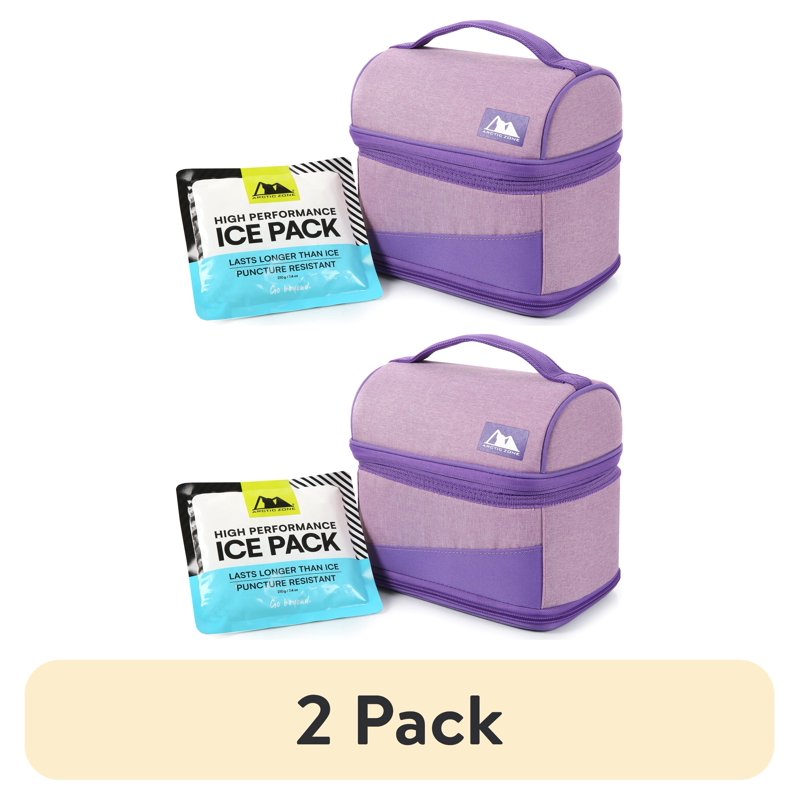 Expandable Lunch Box with Thermal Insulation & Ice Pack - Lavender