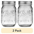 Ball Regular Mouth Pint Mason Jar - 16 Oz, 2 Pack