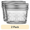 4oz Quilted Mason Jars - 12 Count, 2 Pack for Food Storage