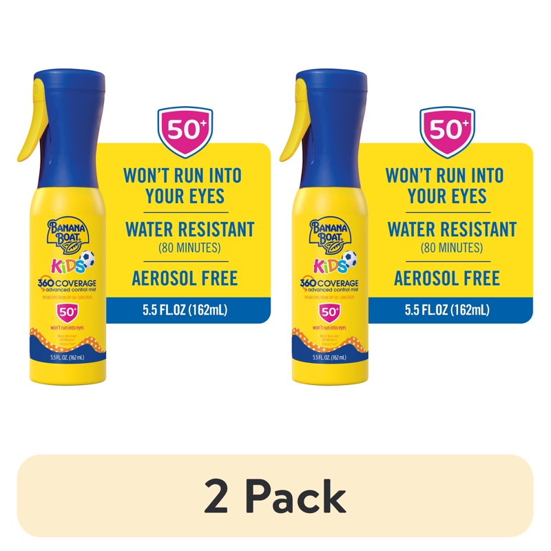 Kids Sunscreen Mist - SPF 50, Refillable Spray, 5.5 fl oz