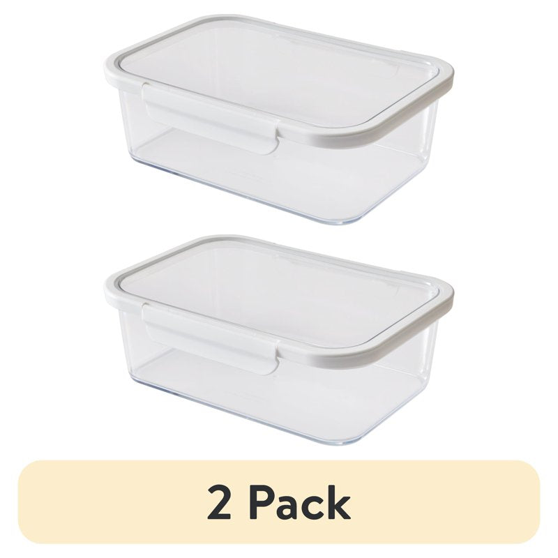 10-Cup Rectangle Tritan Food Storage Container - 2 Pack