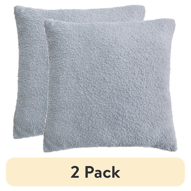 Decorative Throw Pillow 20x20 Soft Silver Knit Cover - Modern Home Accent Variation of THIS listing