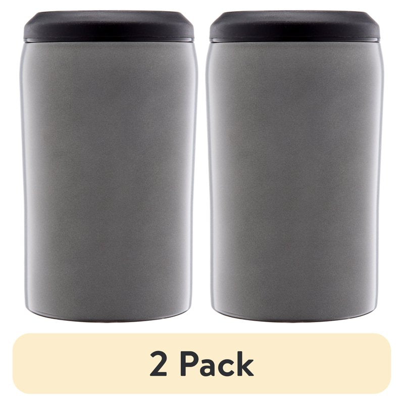 3-in-1 Silver Universal Can Cooler - 2 Pack