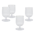 4-Piece Clear Ribbed Tritan Goblet Set - 2 Pack