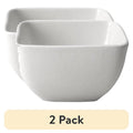 Cream Square Stoneware Cereal Bowl Set - 2 Pack