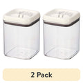 Square Food Storage Container Set - 3 Canisters, 2 Pack