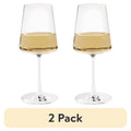 Clear Flared White Wine Glass Set - 13 oz, 2 Pack