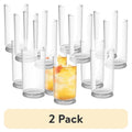 16-Ounce Clear Glass Tumbler - 2 Pack